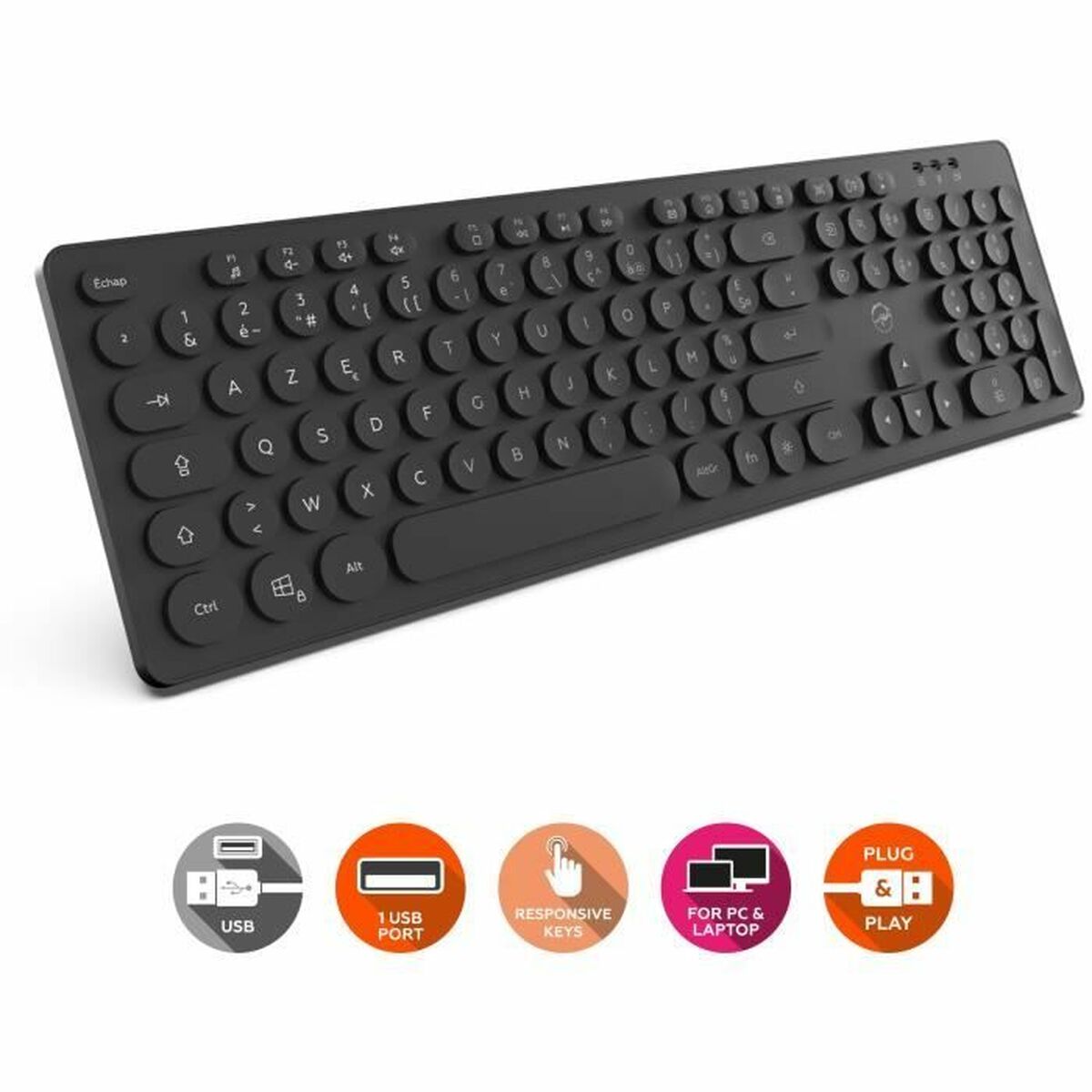 Tastatur Mobility Lab AZERTY Sort